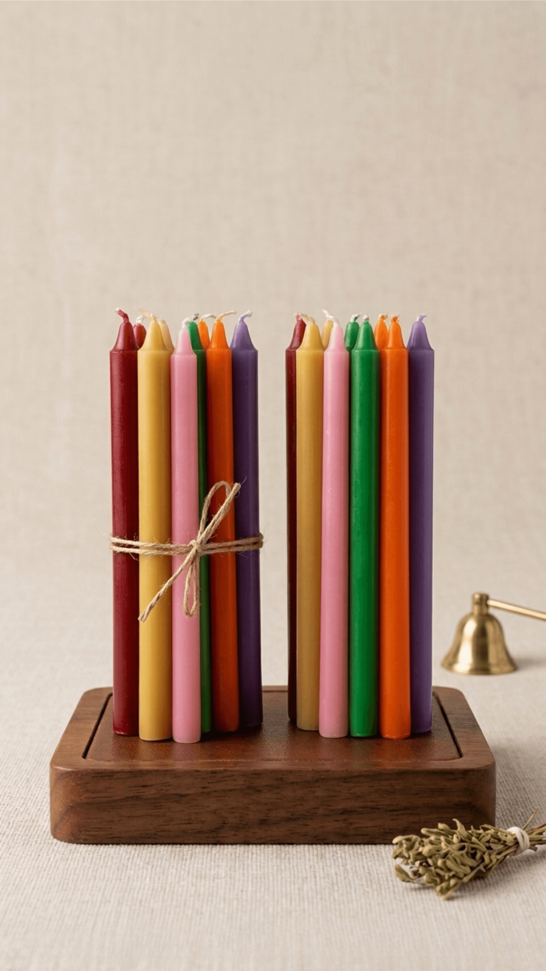 Conjunto de Velas Finas de Ritual
